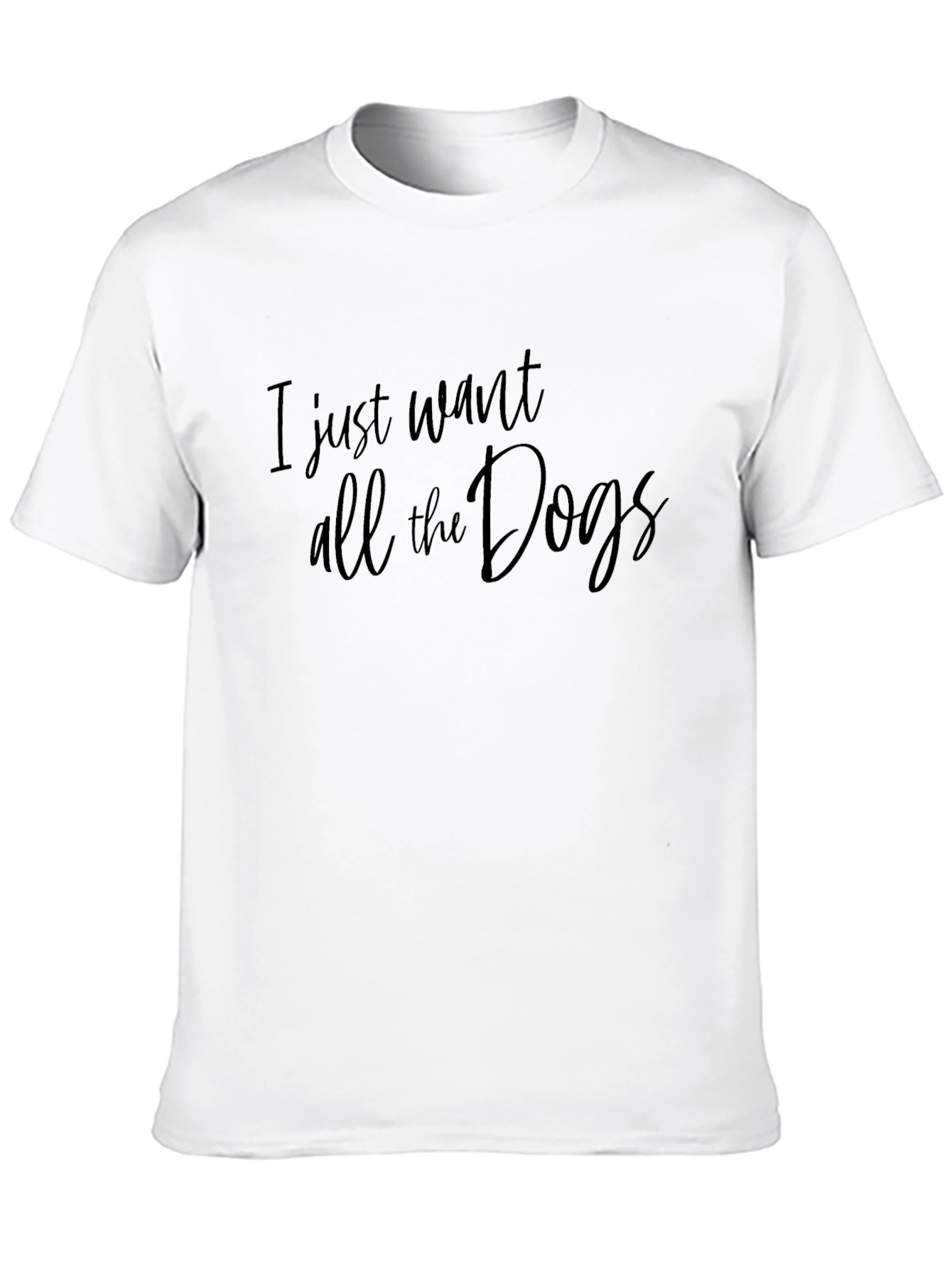 Black I Just Want All The Dogs T-Shirt - Unisex view 10