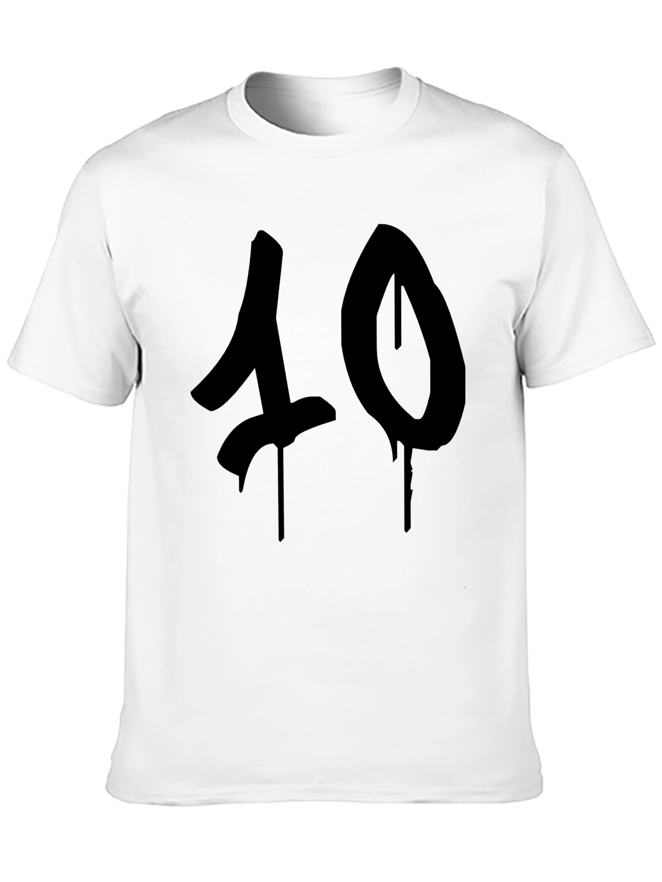 Black Men's Black "40" Graphic T-Shirt view 10