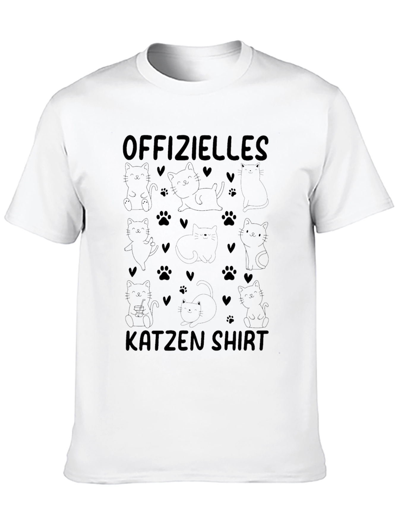 Black Officelles Katzen Shirt | Cute Cat Lover T-Shirt view 10