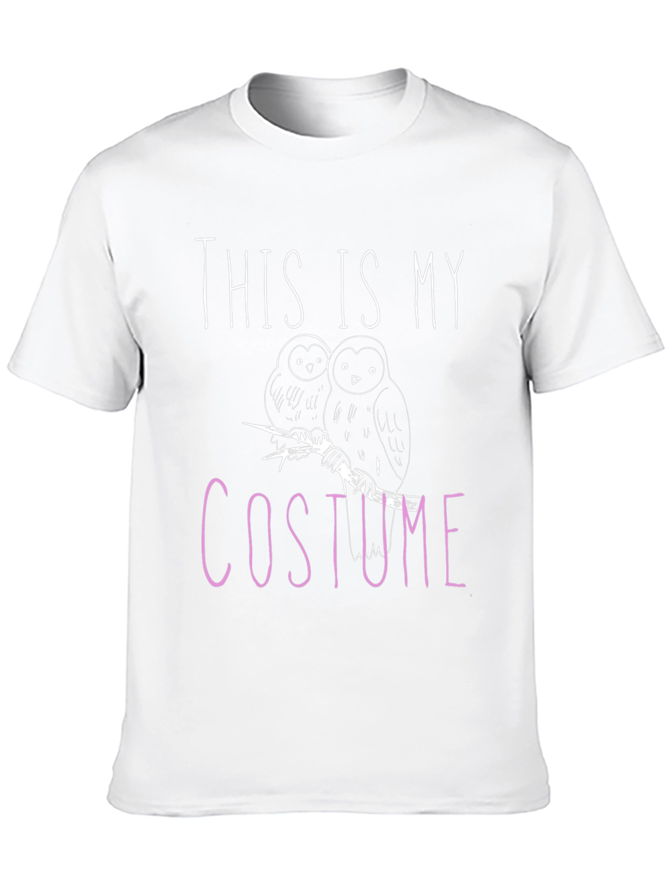 Black Owl Costume T-Shirt: Funny Halloween Tee view 10