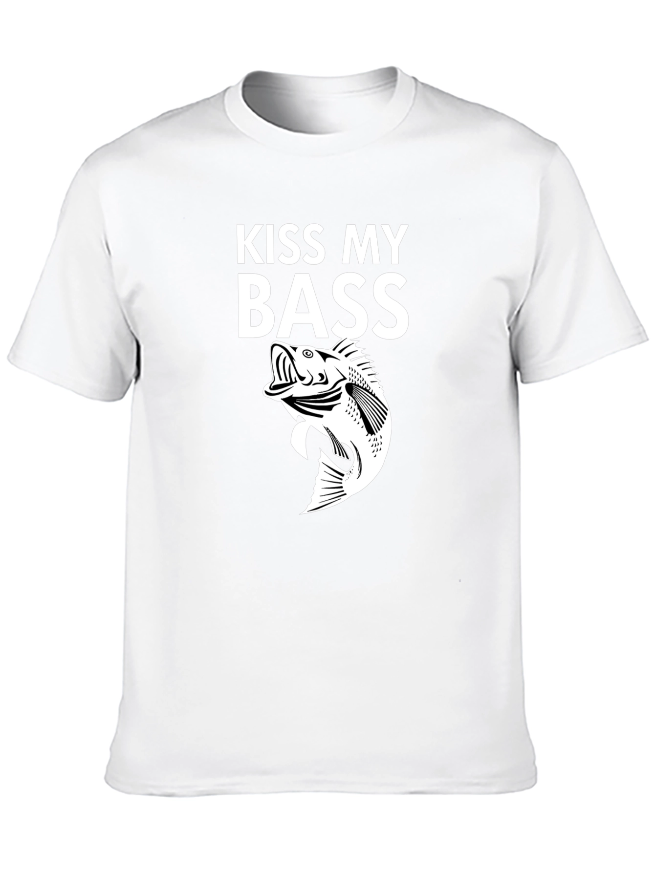 Black Kiss My Bass Graphic Tee - Black Cotton T-Shirt view 10