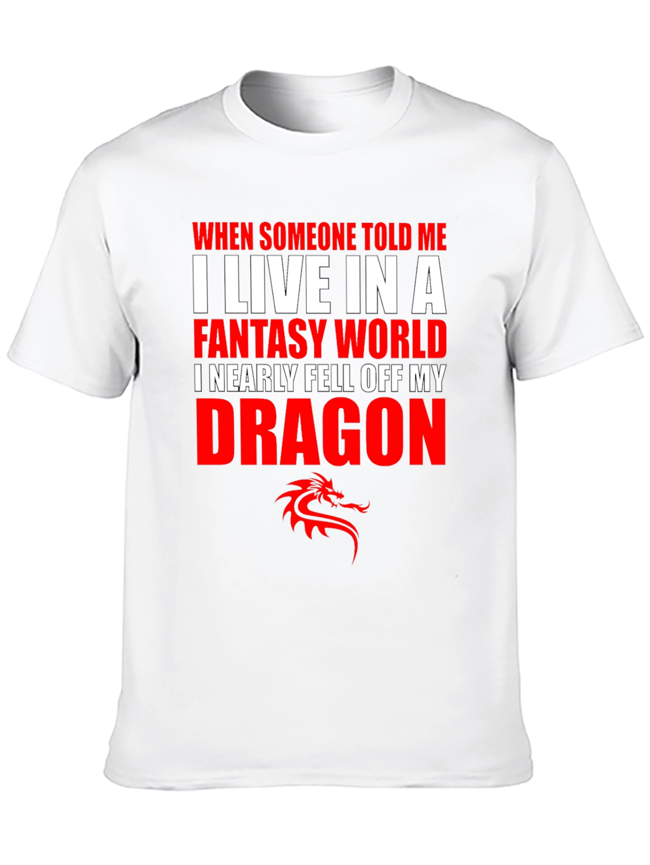Black Fantasy World Dragon T-Shirt view 10