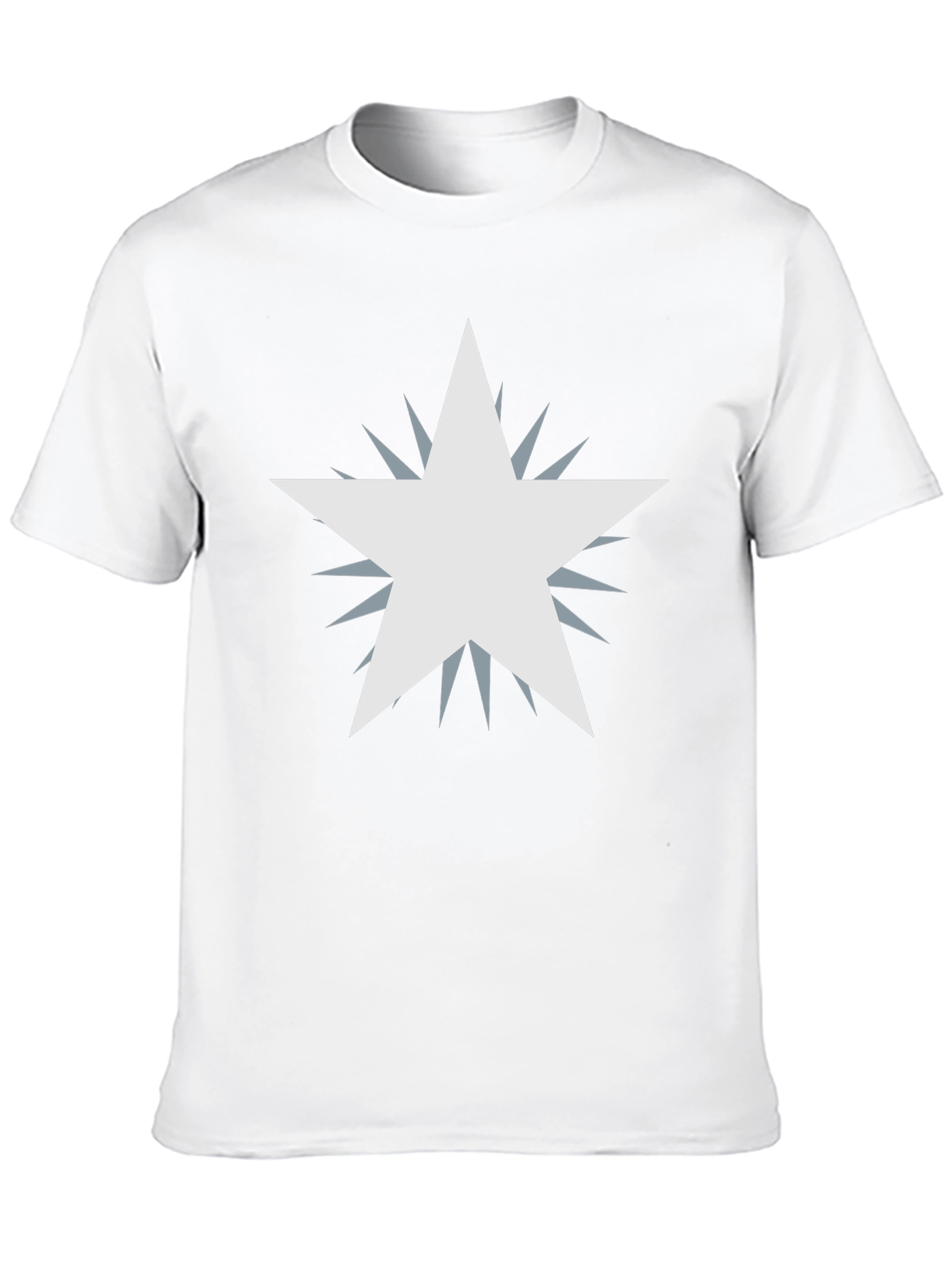 Black Men's Black Graphic Tee - Starburst Design view 10
