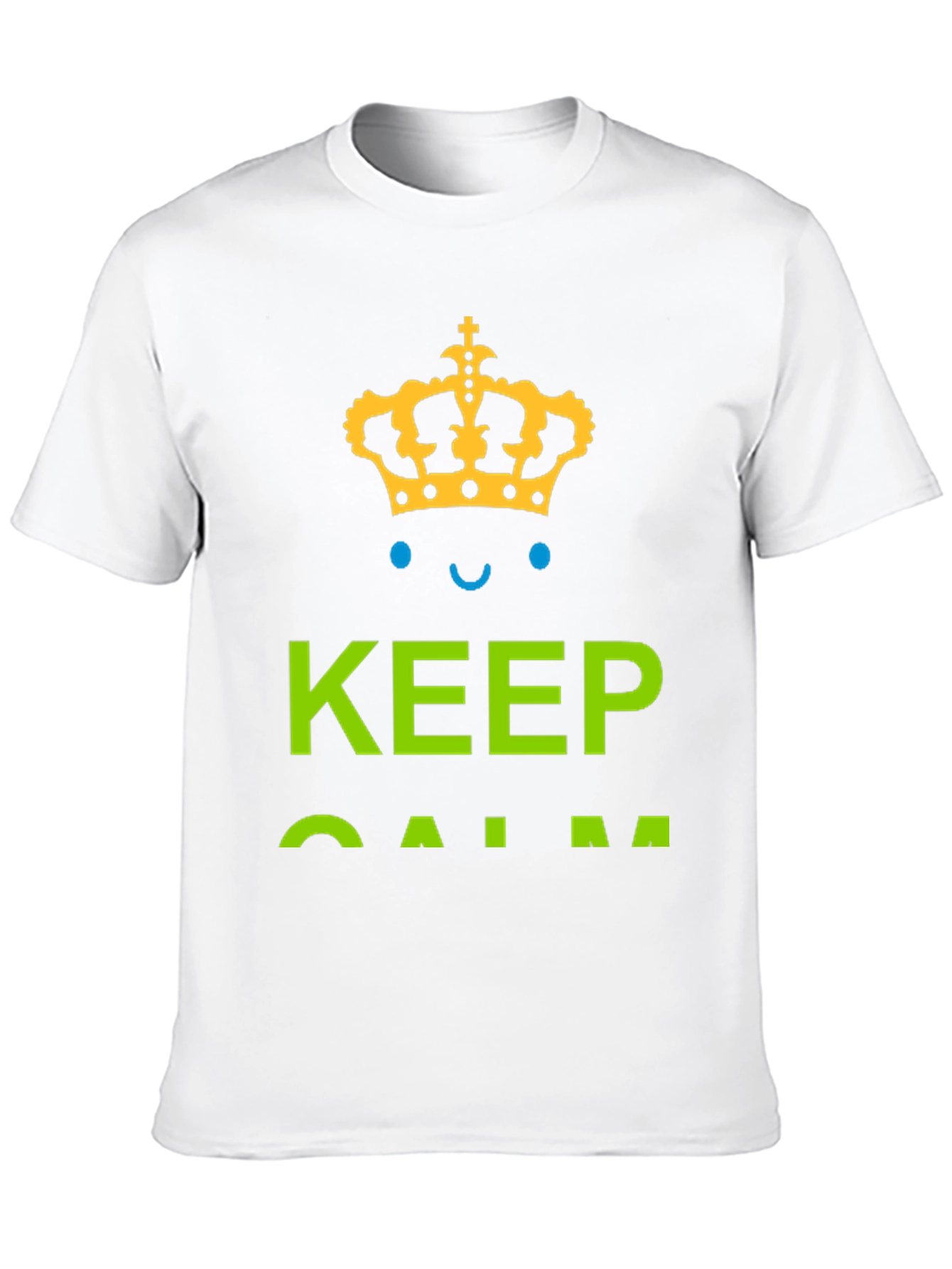 Black Keep Calm Graphic Tee - Black Cotton T-Shirt view 10