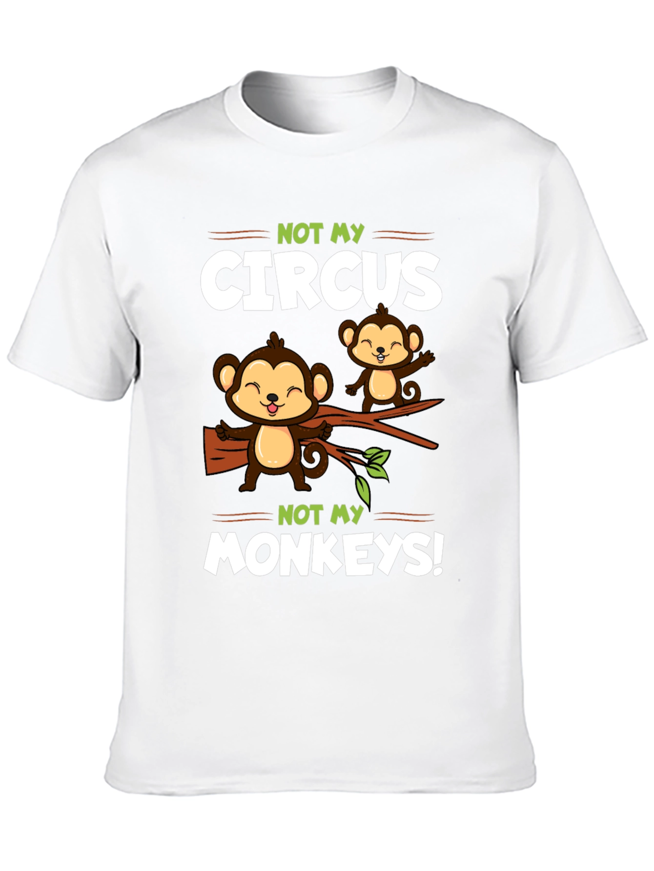 Black Funny Monkey Circus T-Shirt - Novelty Graphic Tee view 10