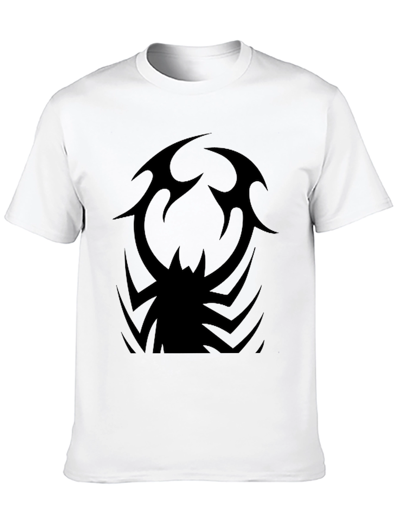 Black Tribal Spider Graphic Black T-Shirt view 10