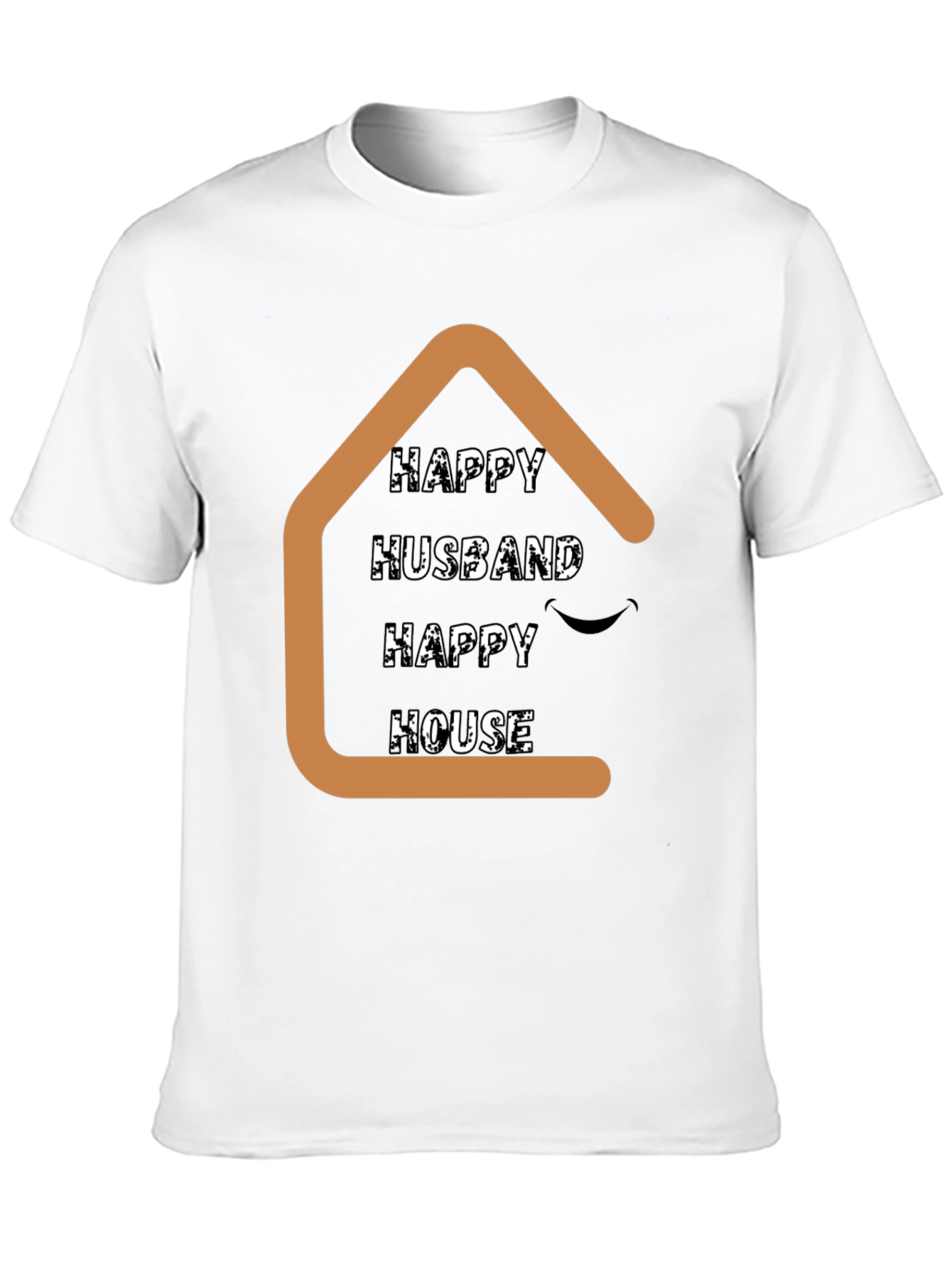 Black Happy Husband Happy House Graphic T-Shirt view 10