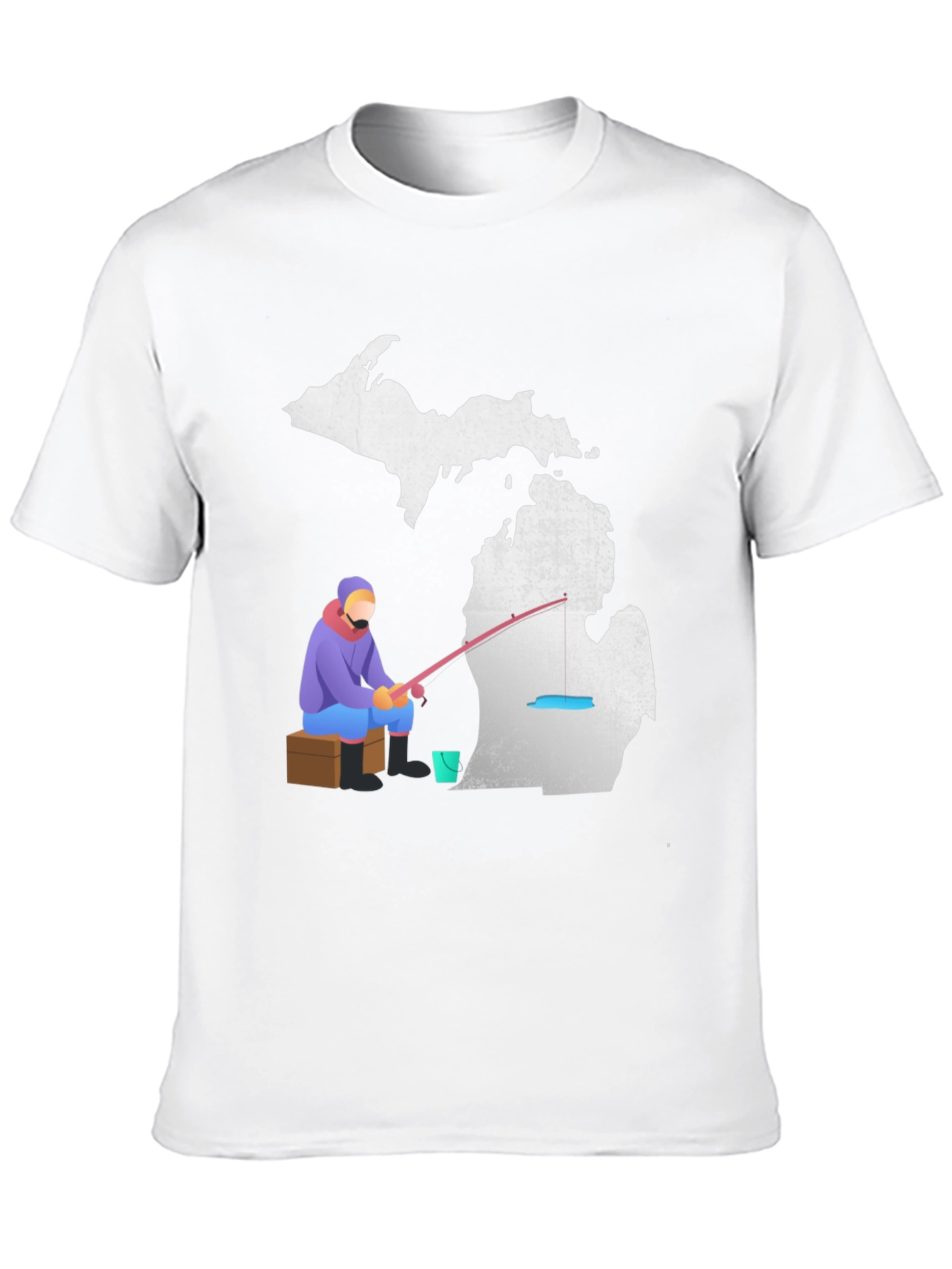 Black Michigan Fishing T-Shirt, Angler Graphic Tee view 10