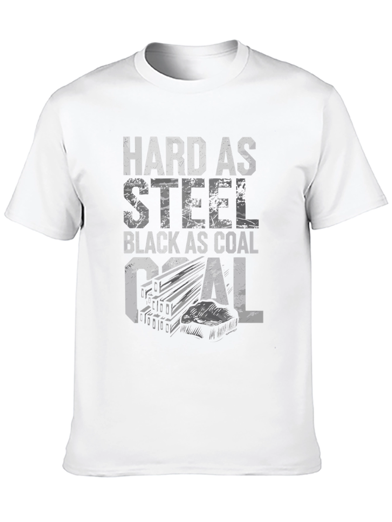 Black Hard as Steel Black as Coal Graphic Tee view 10