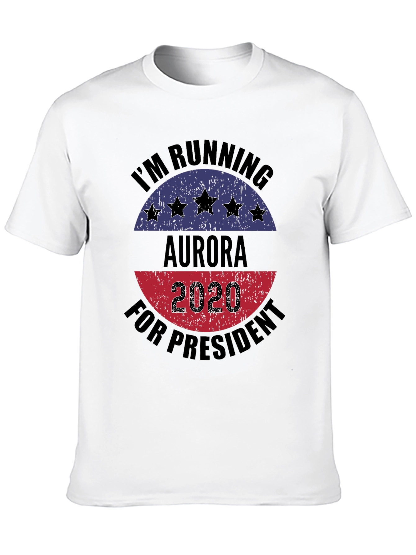 Black Aurora for President 2020 Black T-Shirt view 10