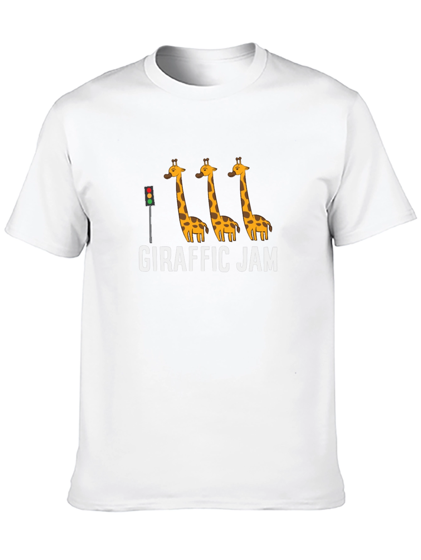 Black Giraffric Jam Black T-Shirt - Funny Giraffe Traffic Humor view 10