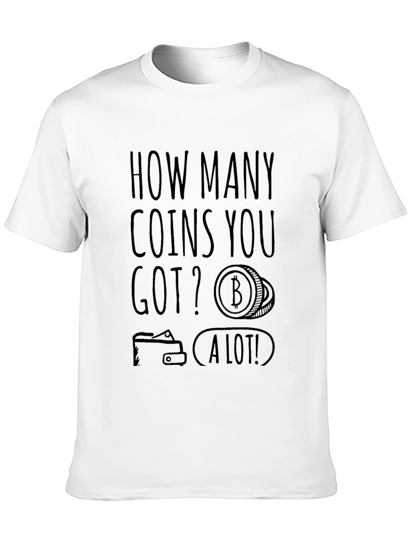 Black Bitcoin Enthusiast Black T-Shirt - How Many Coins? view 10