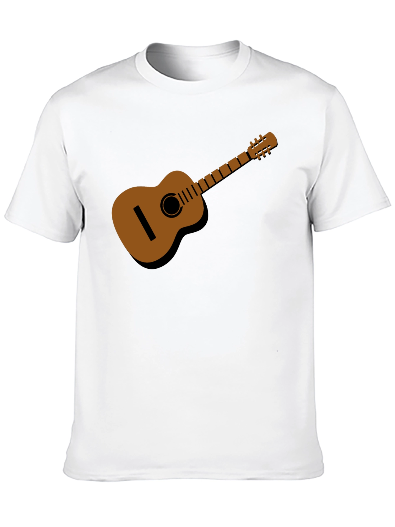 Black Acoustic Guitar T-Shirt - Music Lover Tee view 10