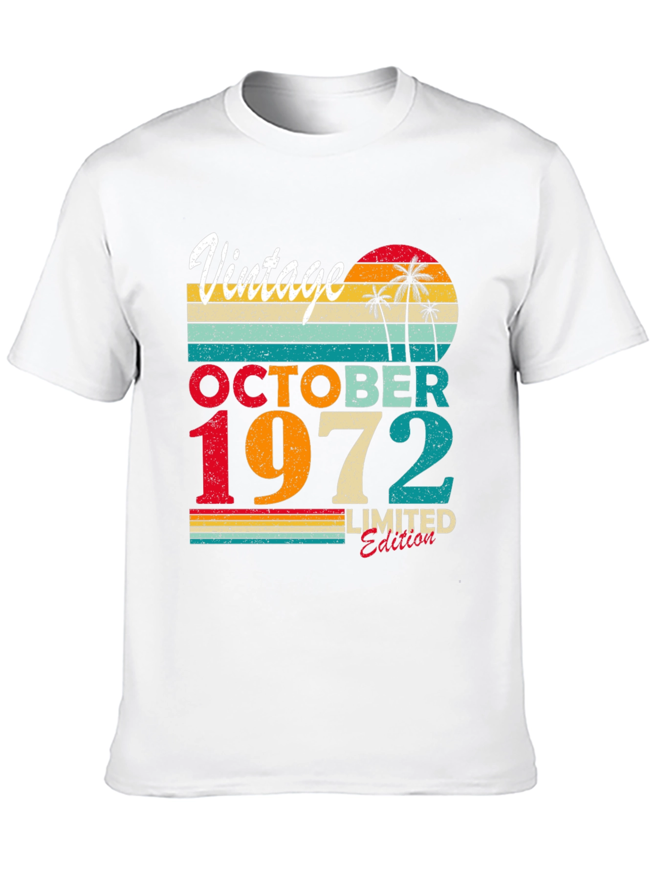 Black Vintage October 1972 Limited Edition T-Shirt view 10