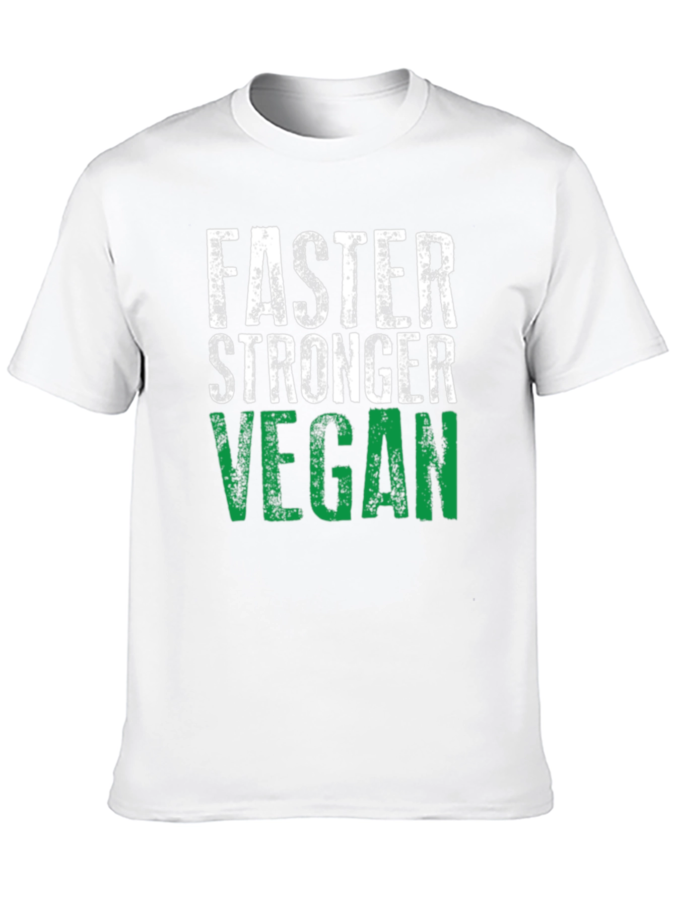 Black Faster Stronger Vegan T-Shirt - Athletic Fit view 10
