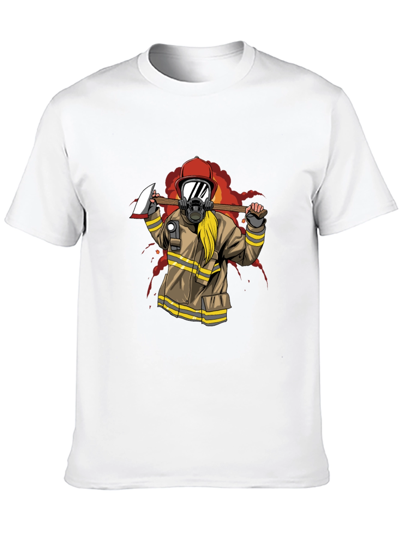 Firefighter Axe T-Shirt - Bold Graphic Tee - 10