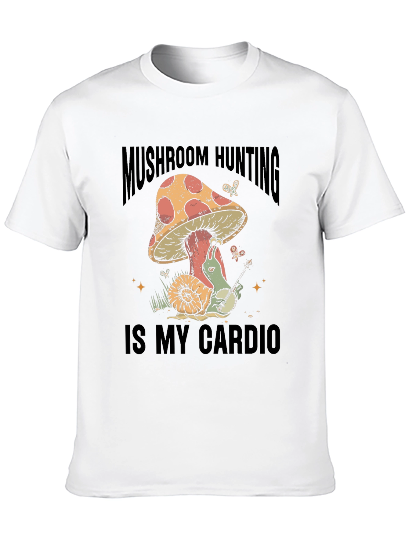 Black Mushroom Hunting is My Cardio T-Shirt view 10