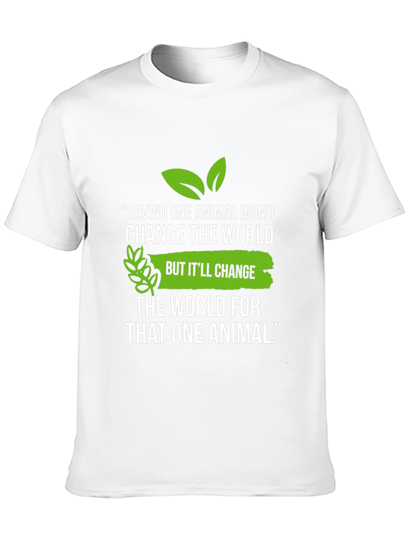 Black Vegan Animal Lover T-Shirt - Save One Animal view 10