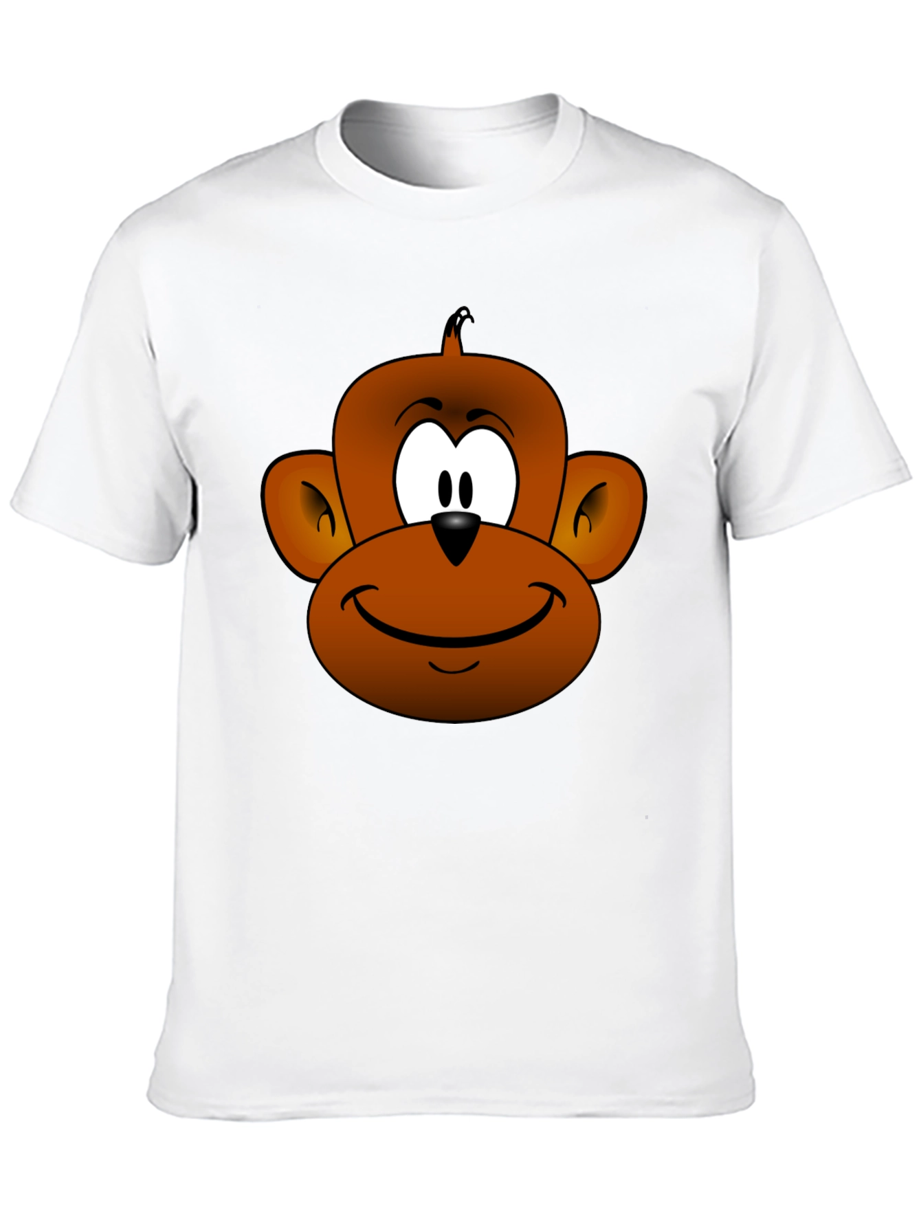 Black Cartoon Monkey Face T-Shirt view 10