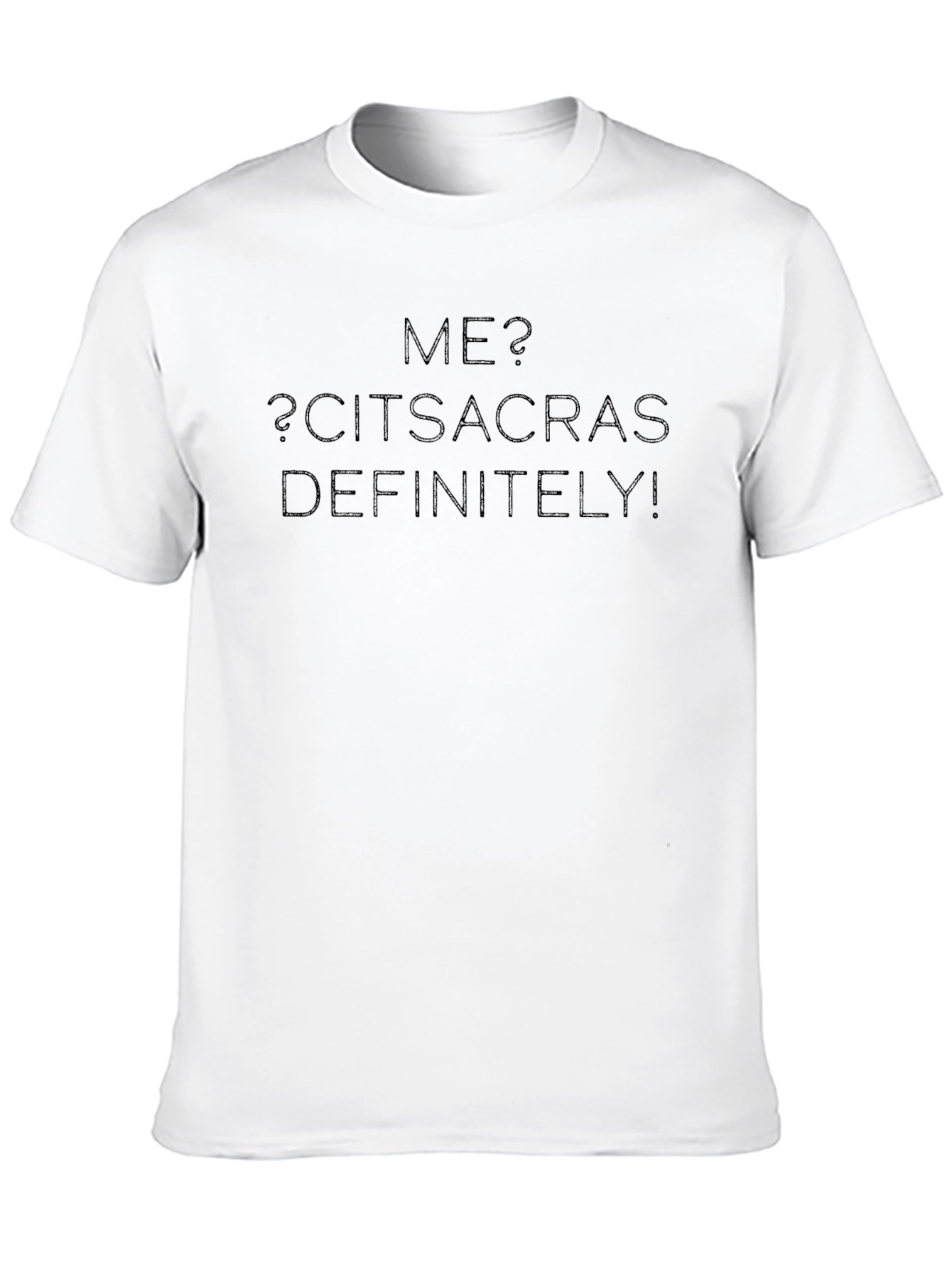 Black Sarcastic 'Me?' T-Shirt view 10