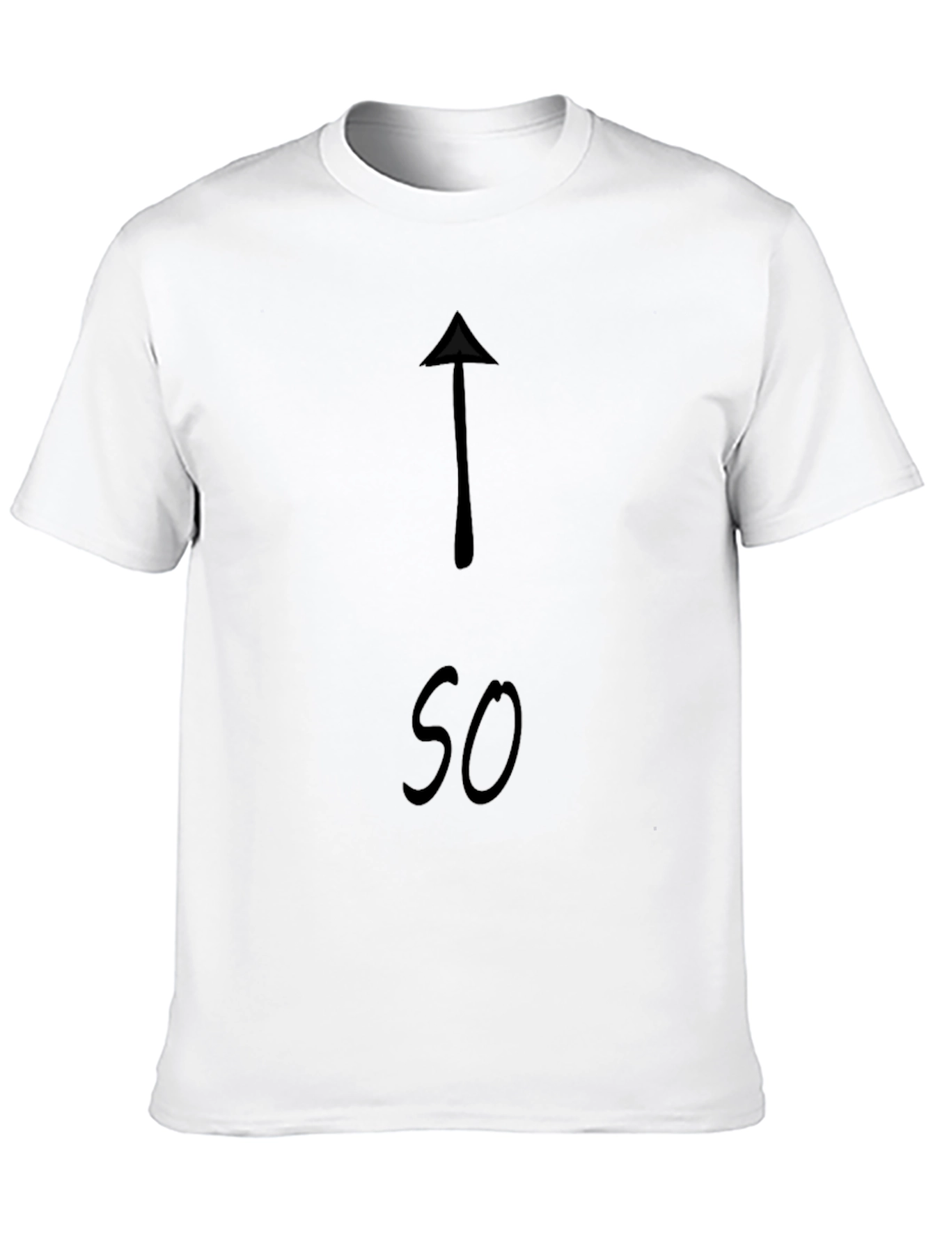 Black Funny Arrow Up So T-Shirt view 10