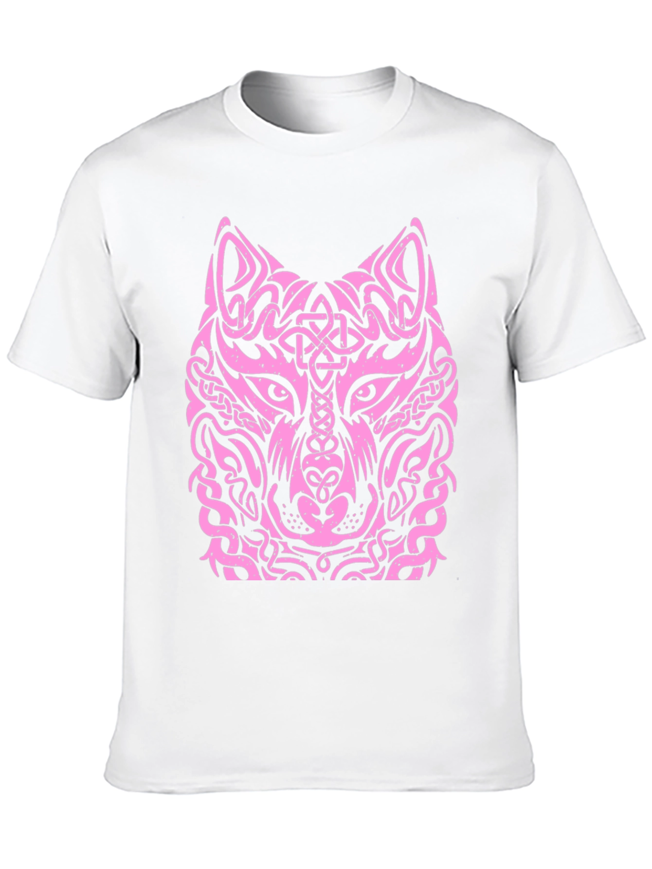 Black Wolf Head Graphic Tee - Unique Tribal Design view 10