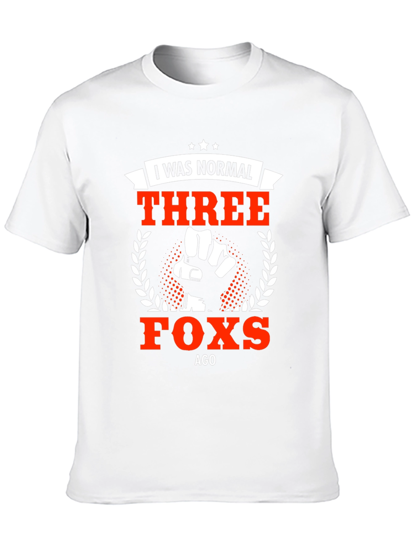 Black Three Foxes Ago Funny Graphic T-Shirt view 10