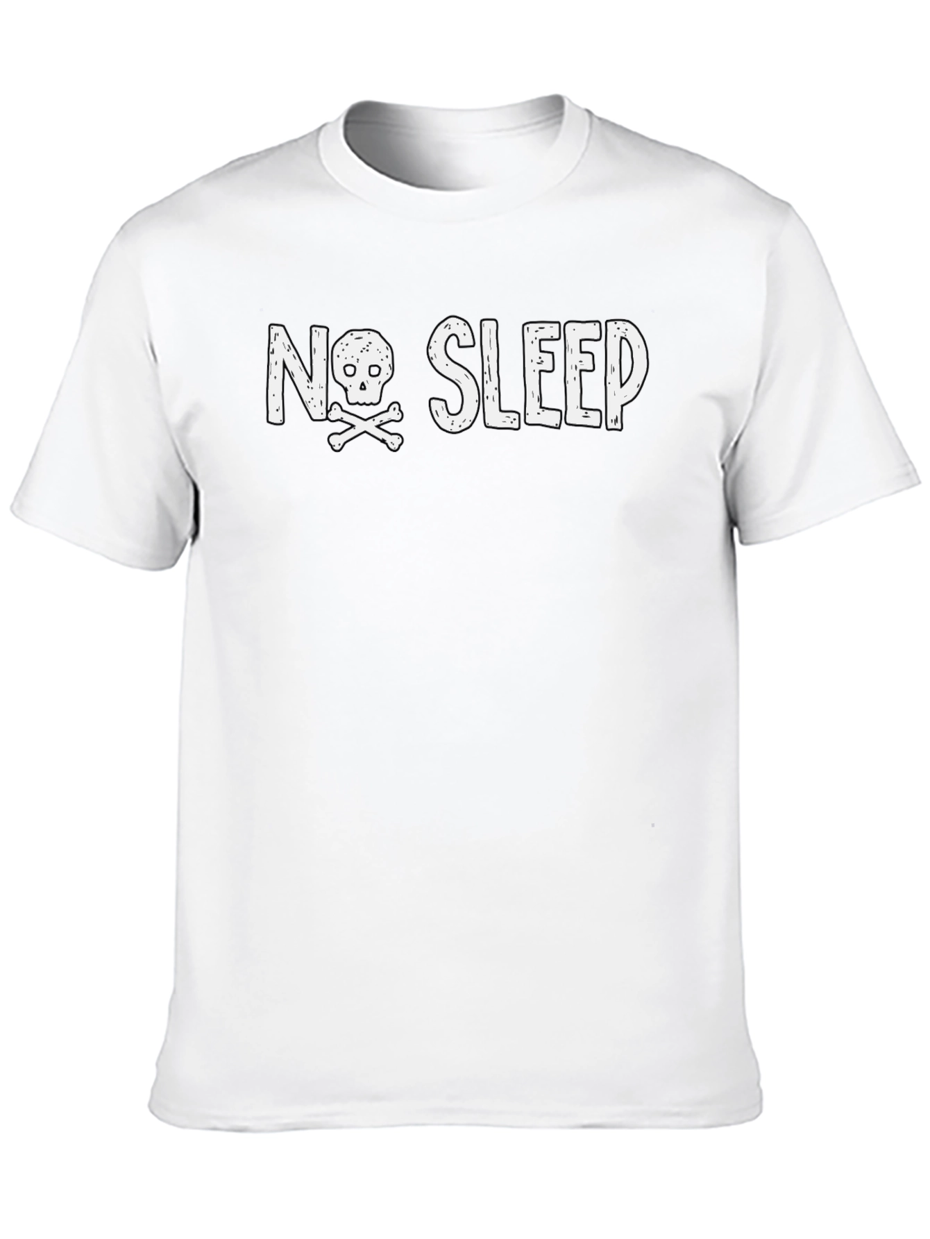Black No Sleep Skull Graphic Tee - Unisex view 10