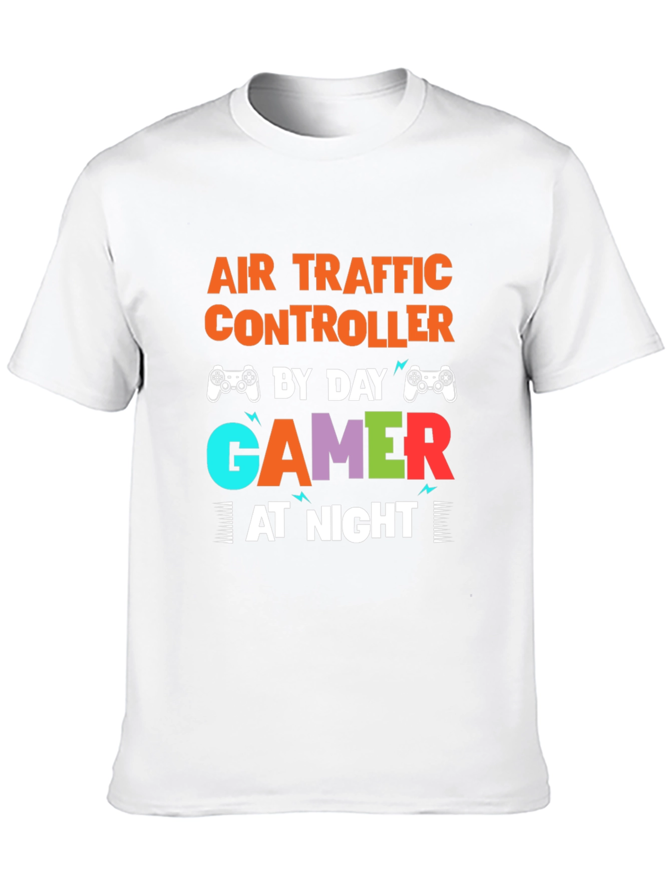 Black Air Traffic Controller Gamer T-Shirt - Funny Novelty Tee view 10