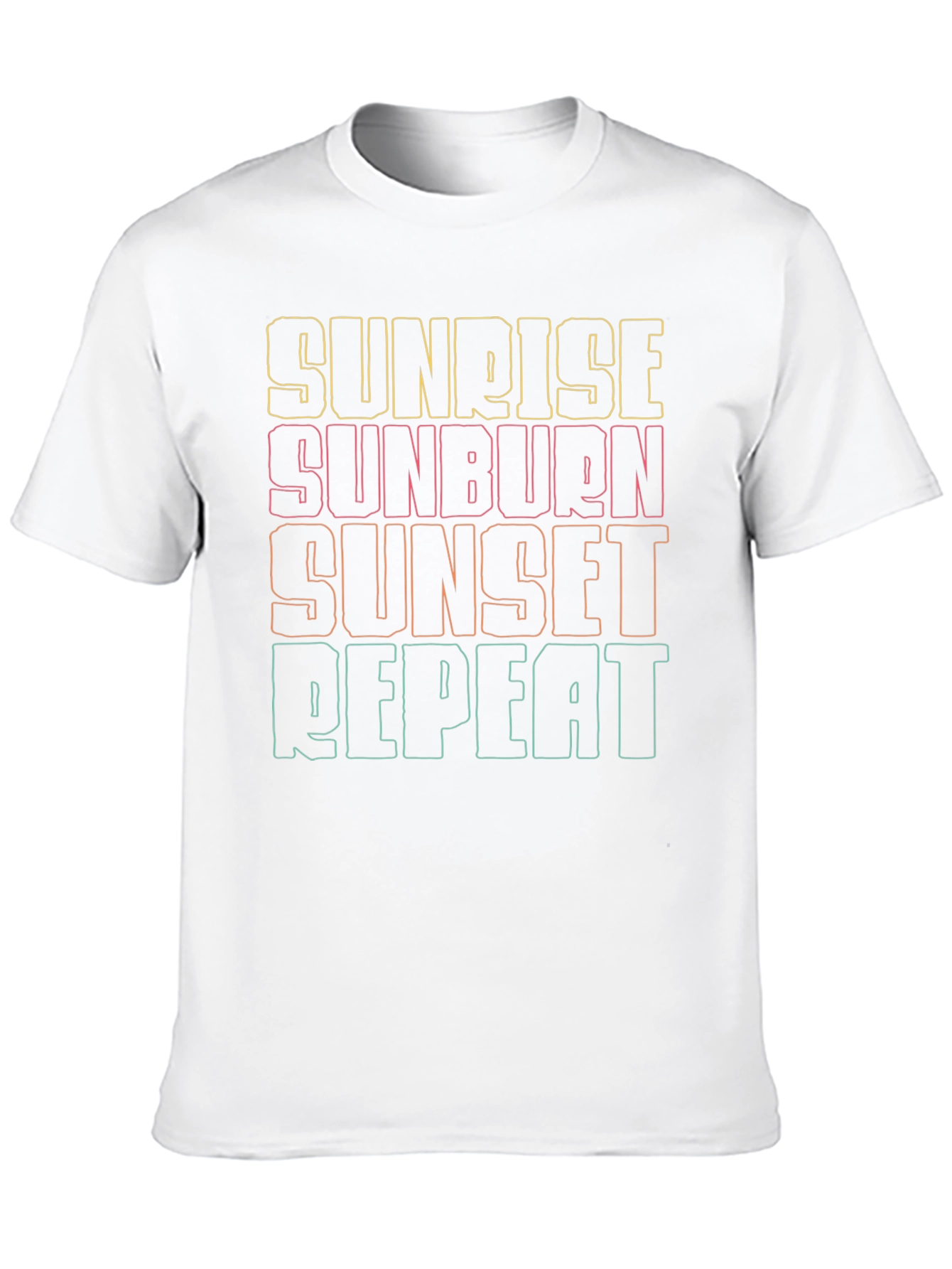 Black Sunrise Sunburn Sunset Repeat Graphic Tee view 10