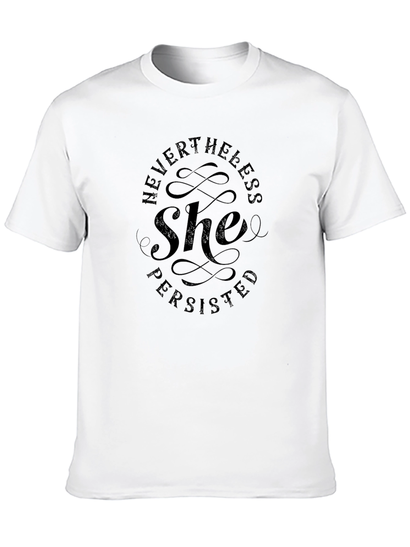 Black Nevertheless She Persisted T-Shirt view 10