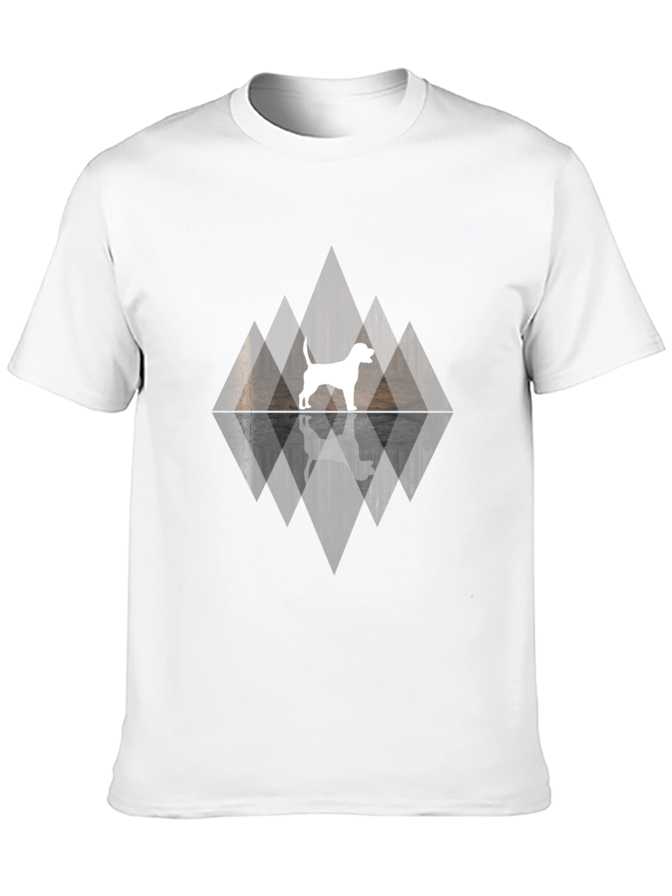 Dog Silhouette Graphic Black T-Shirt - 10