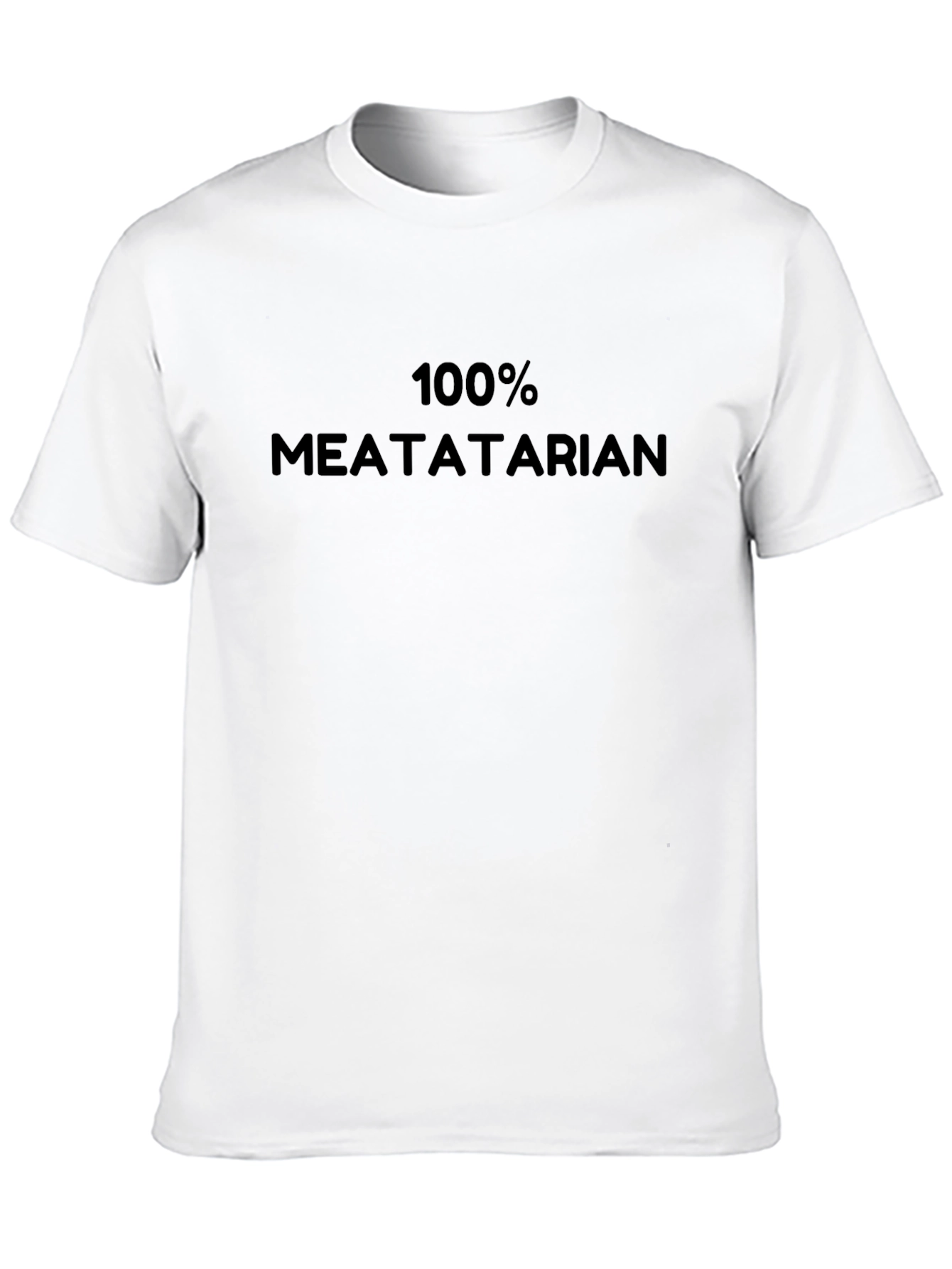 Black 100% Meatatarian Black T-Shirt - Bold & Humorous Design view 10