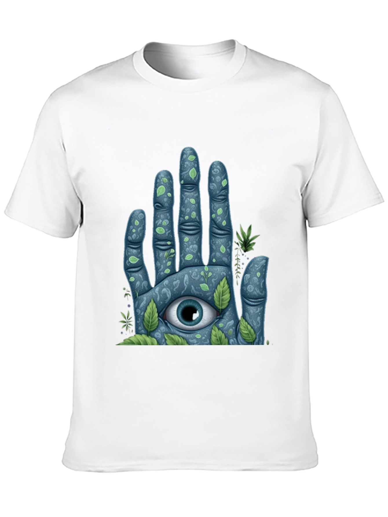 Black Mystic Eye Hand Graphic Tee - Nature Inspired Design view 10