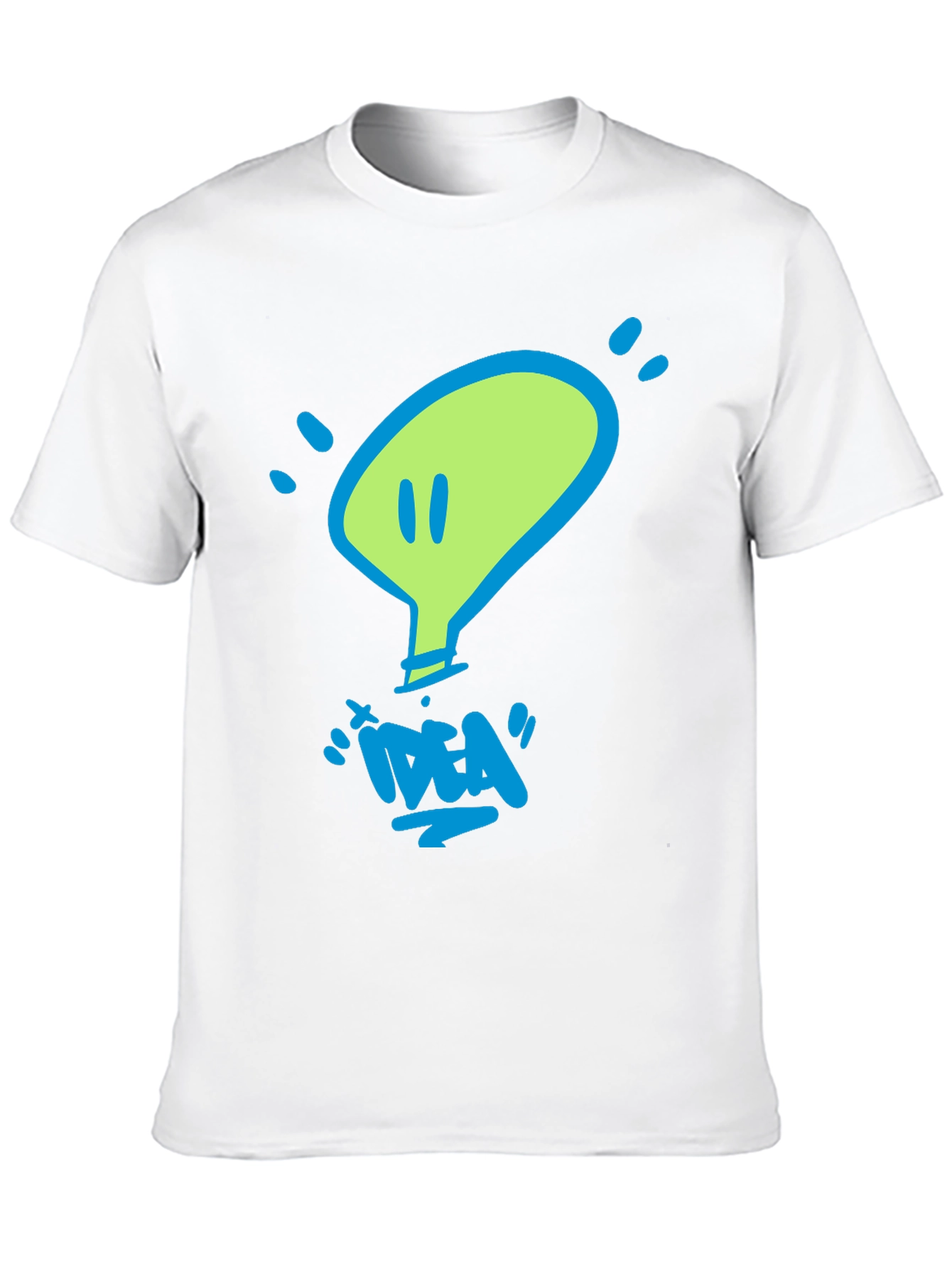 Black Idea Lightbulb Graphic T-Shirt - Unisex Crew Neck view 10