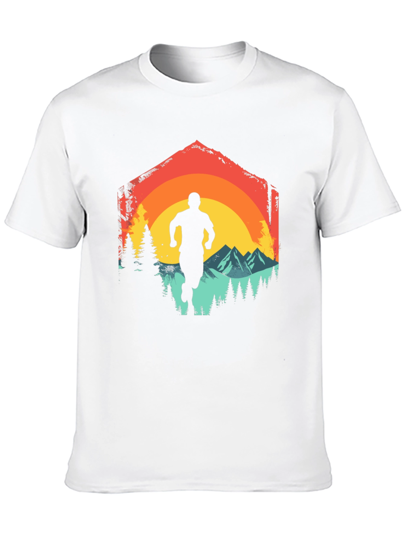 Black Retro Runner Graphic Tee view 10