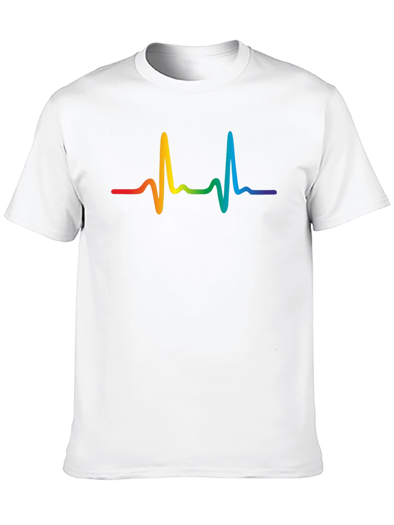 Black Rainbow Heartbeat Graphic Tee view 10