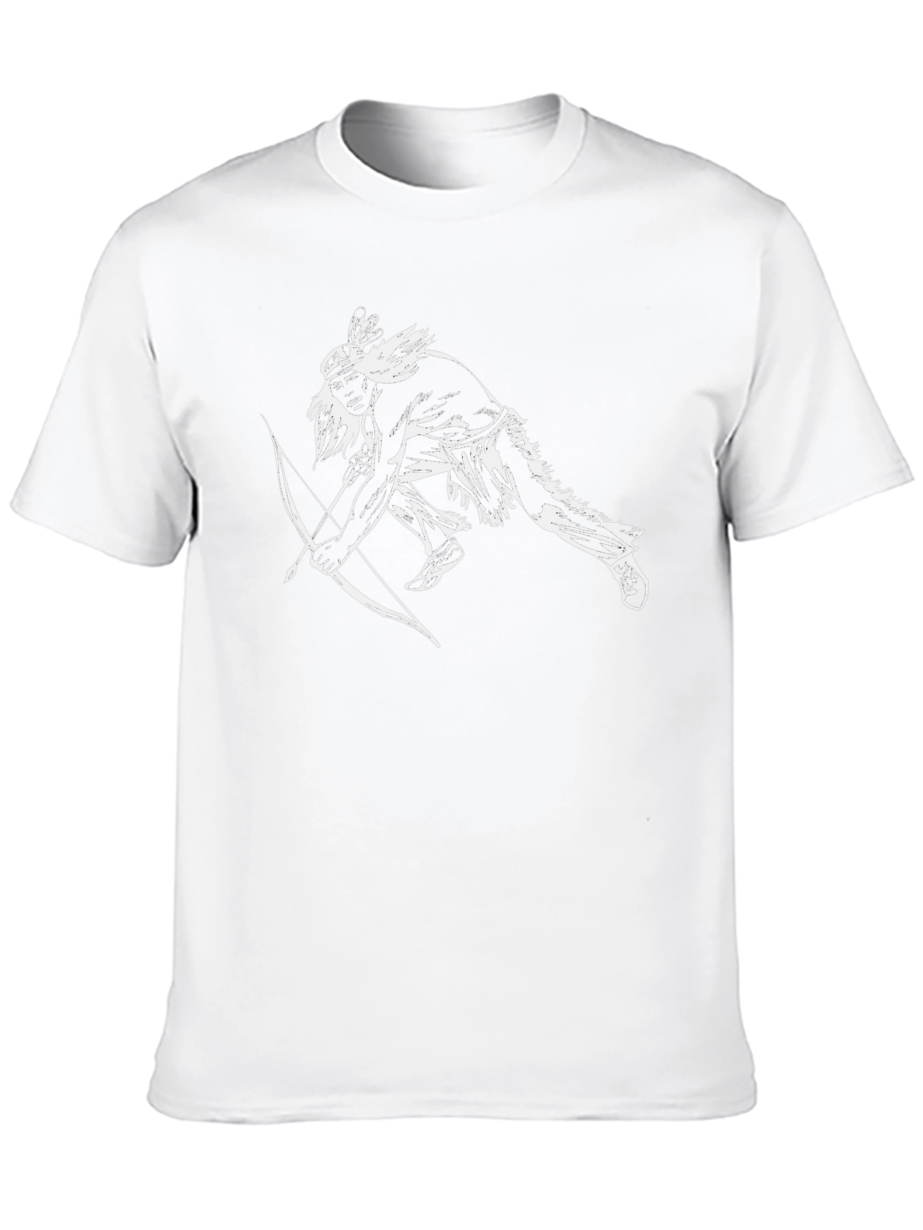 Black Native American Archer Graphic T-Shirt - Black view 10