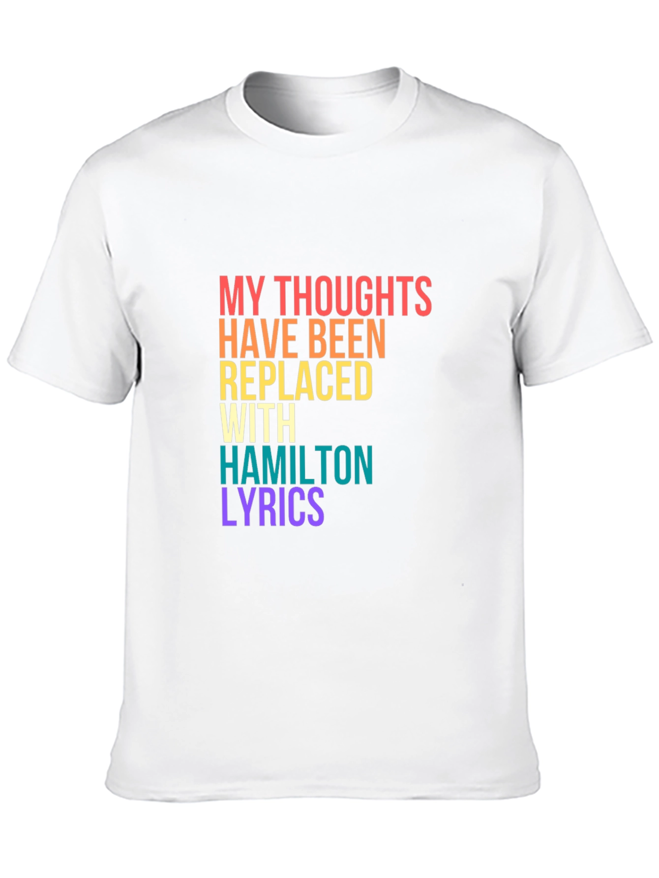 Black Hamilton Lyrics T-Shirt view 10