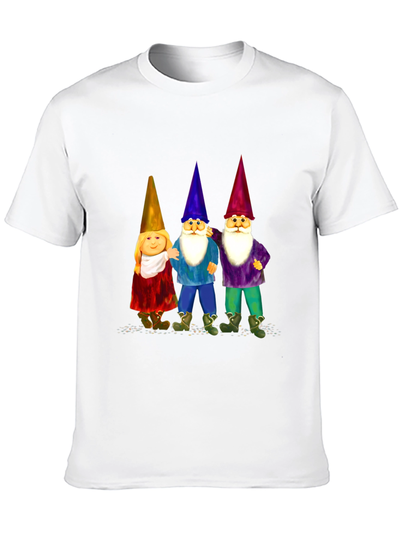 Black Gnome Trio T-Shirt, Black Cotton Blend view 10