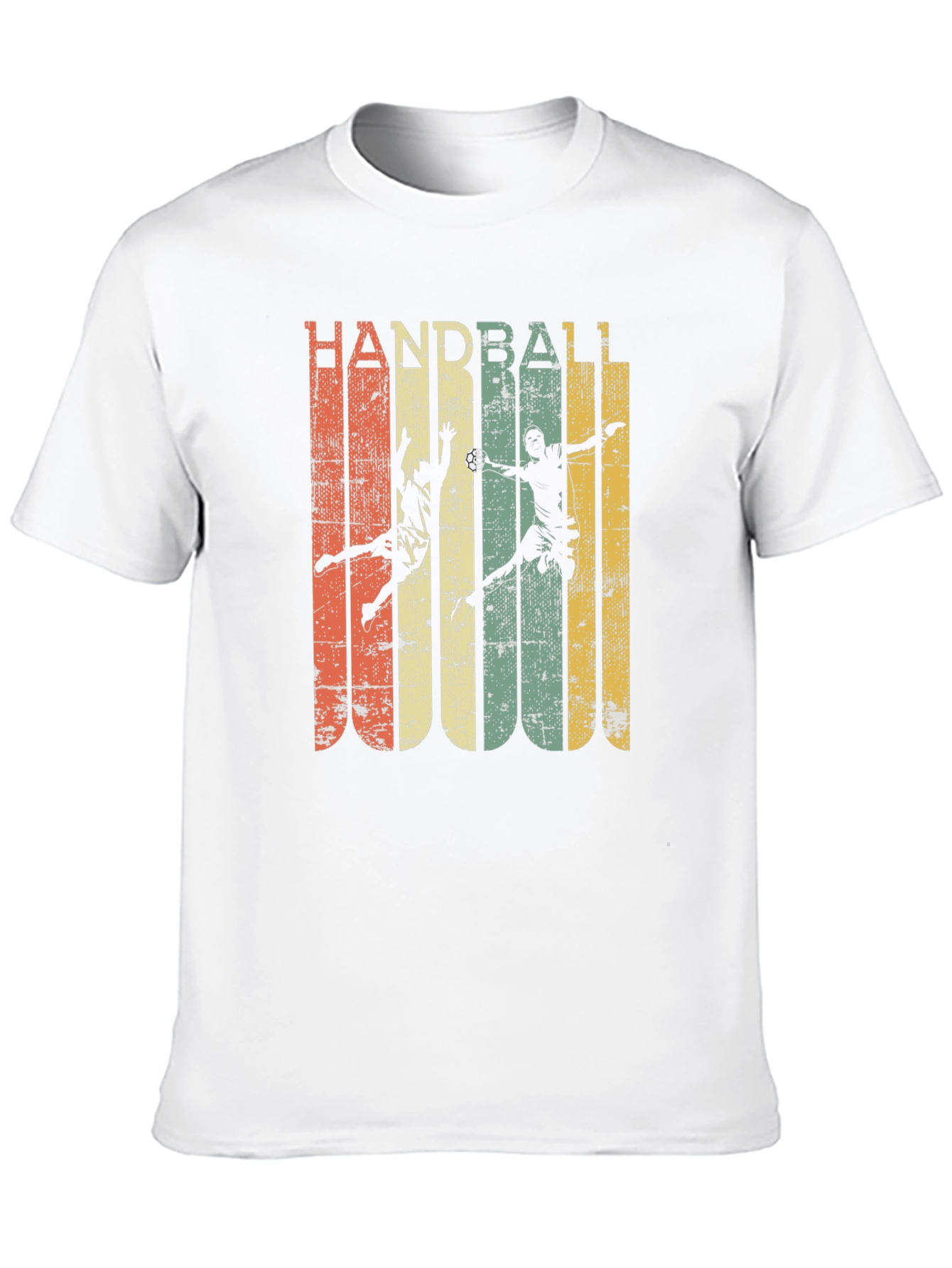 Black Vintage Handball Graphic Tee - Retro Sport T-Shirt view 10