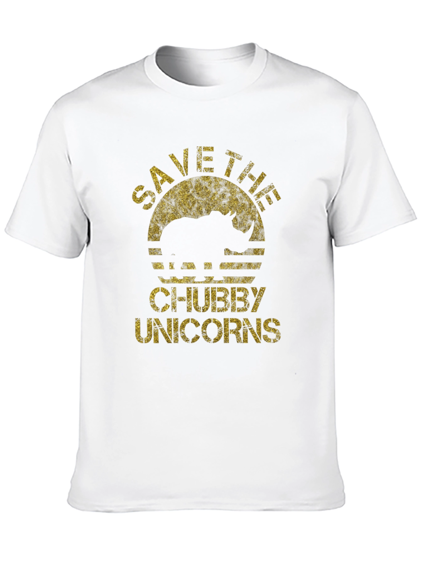 Black Save the Chubby Unicorns Black T-Shirt view 10