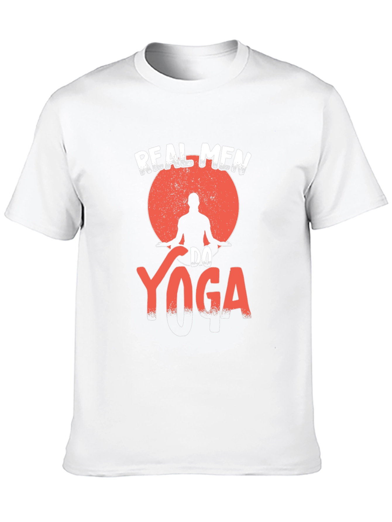 Black Real Men Do Yoga Black Graphic T-Shirt view 10