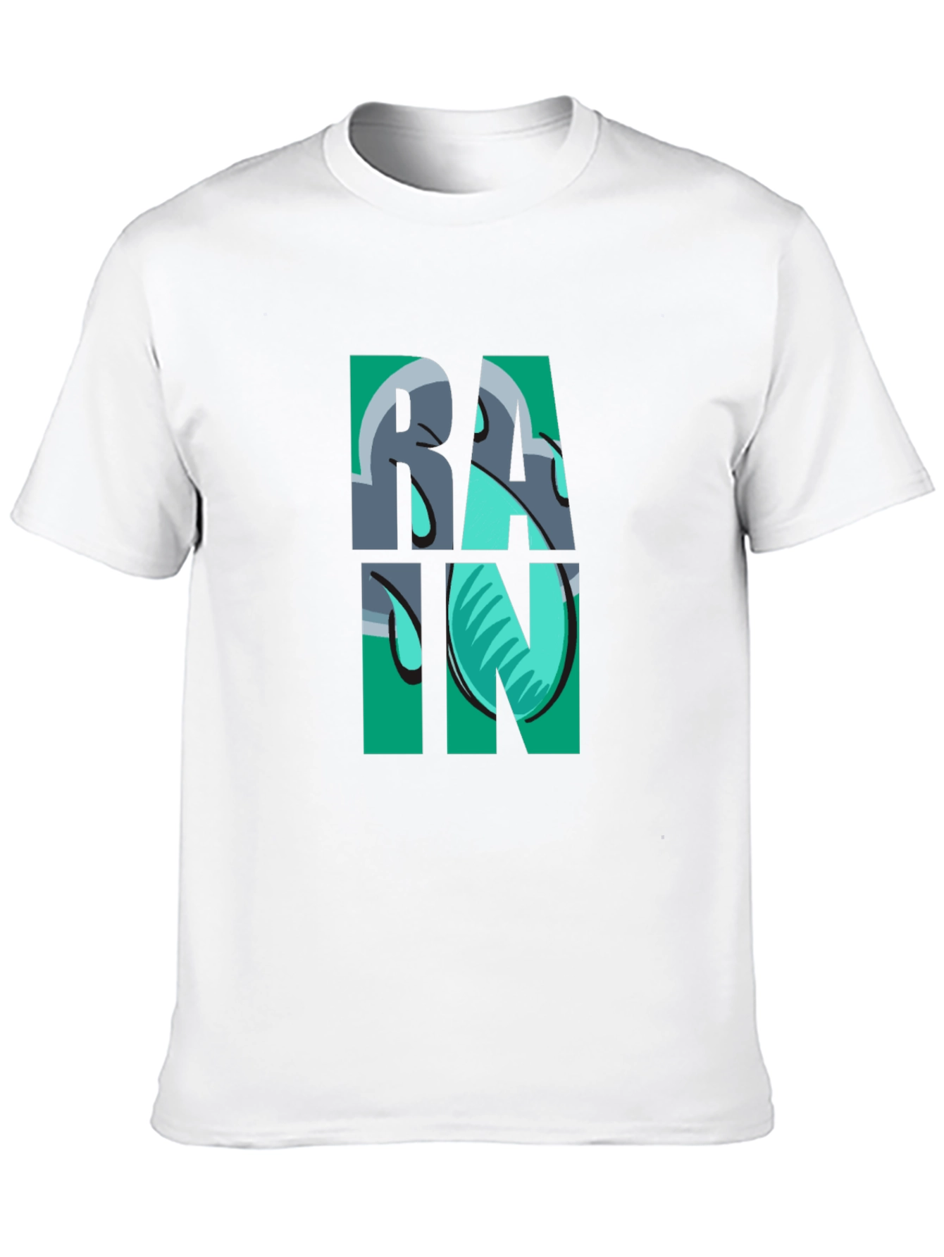 Black Cool Graphic Tee - BAIN Text Print view 10