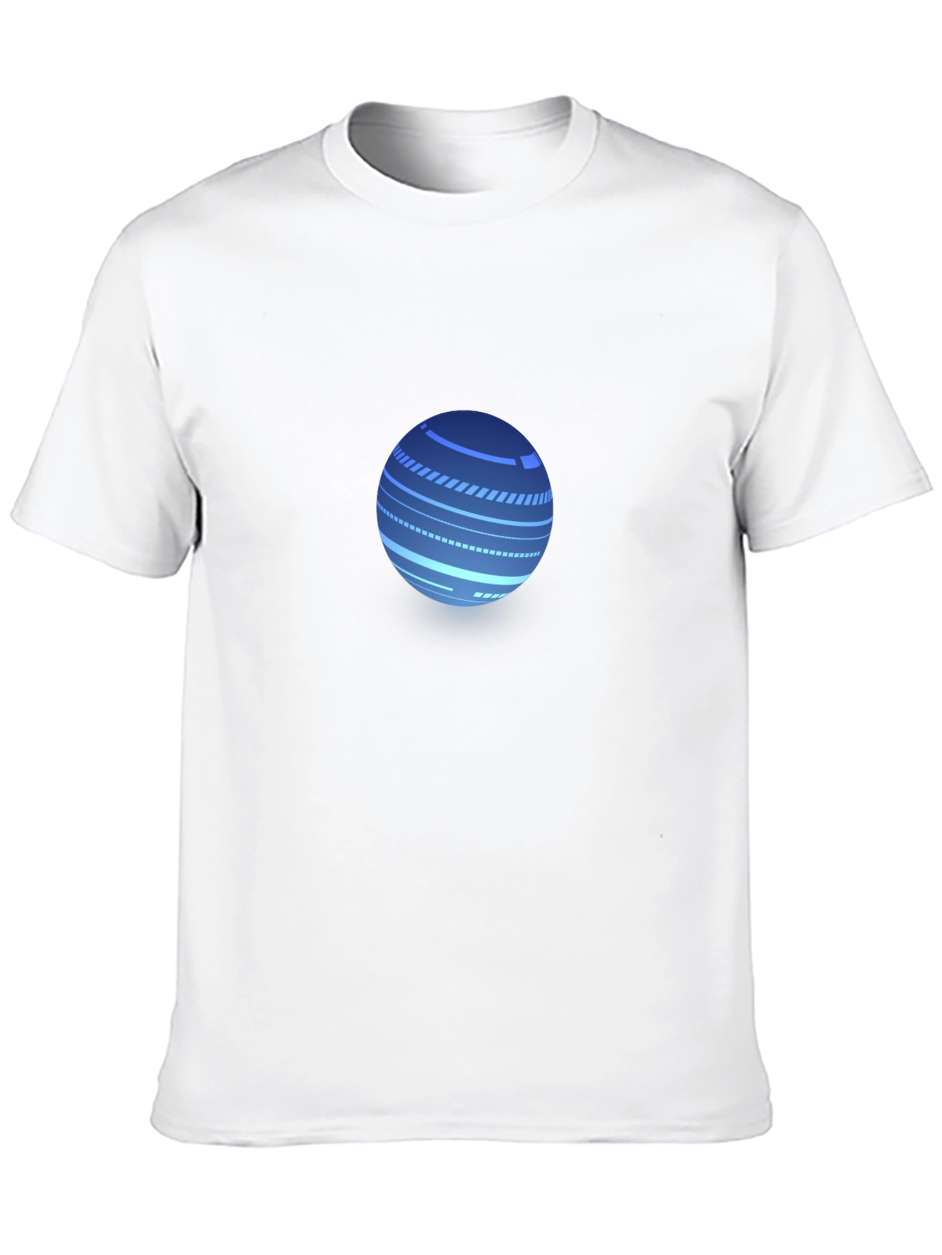 Black Men's Black T-Shirt with Tech Sphere Graphic view 10