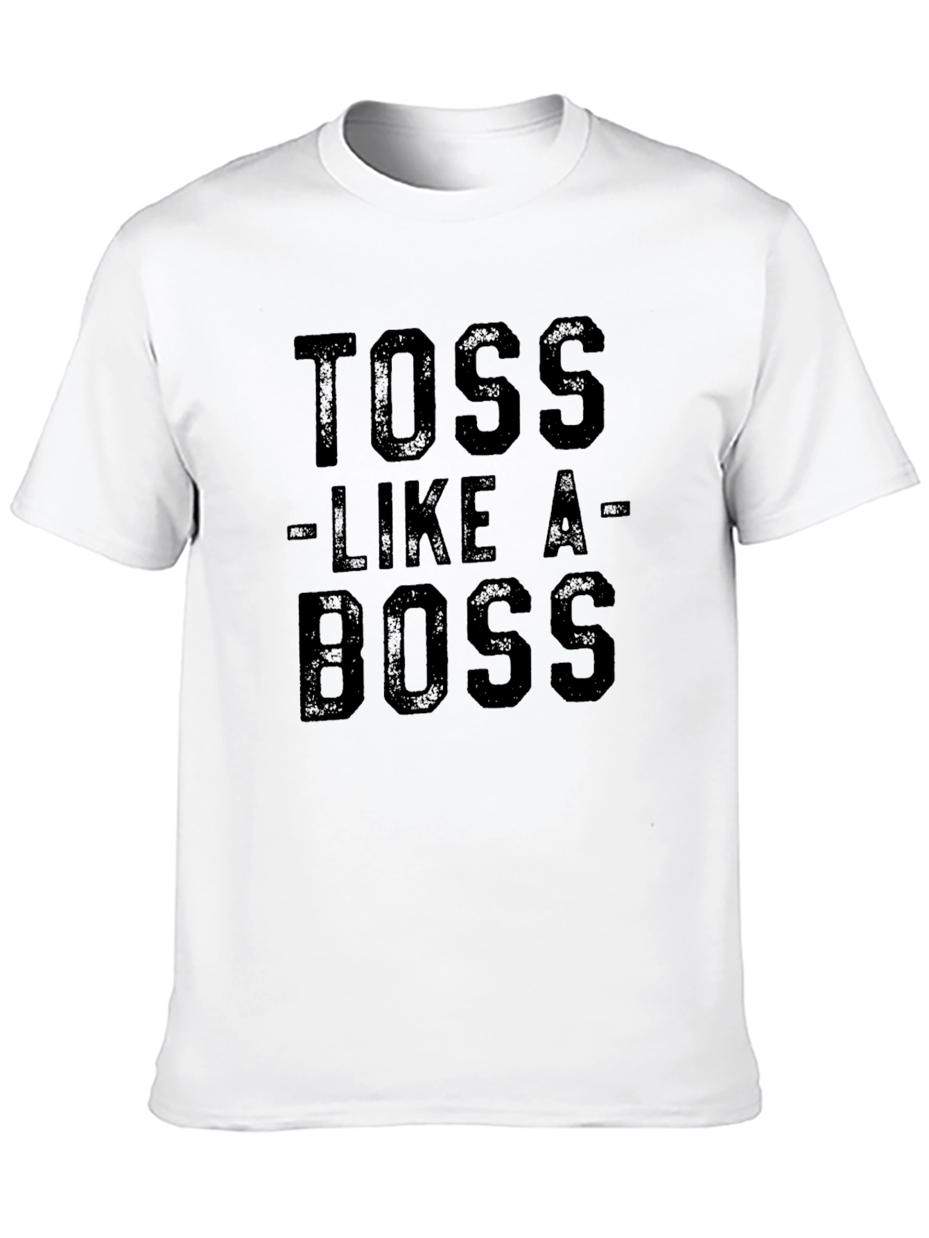Black Toss Like a Boss Men's Black Graphic T-Shirt view 10