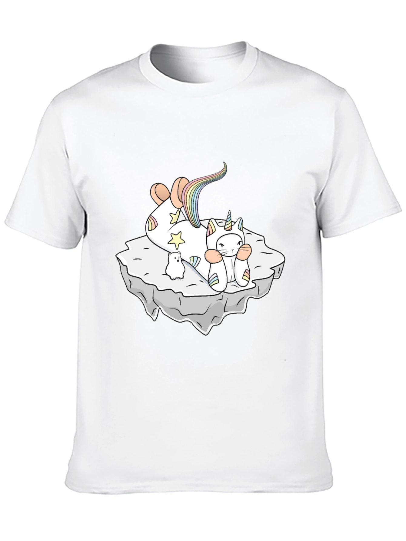 Black Unicorn Cat T-Shirt - Whimsical Comfort view 10