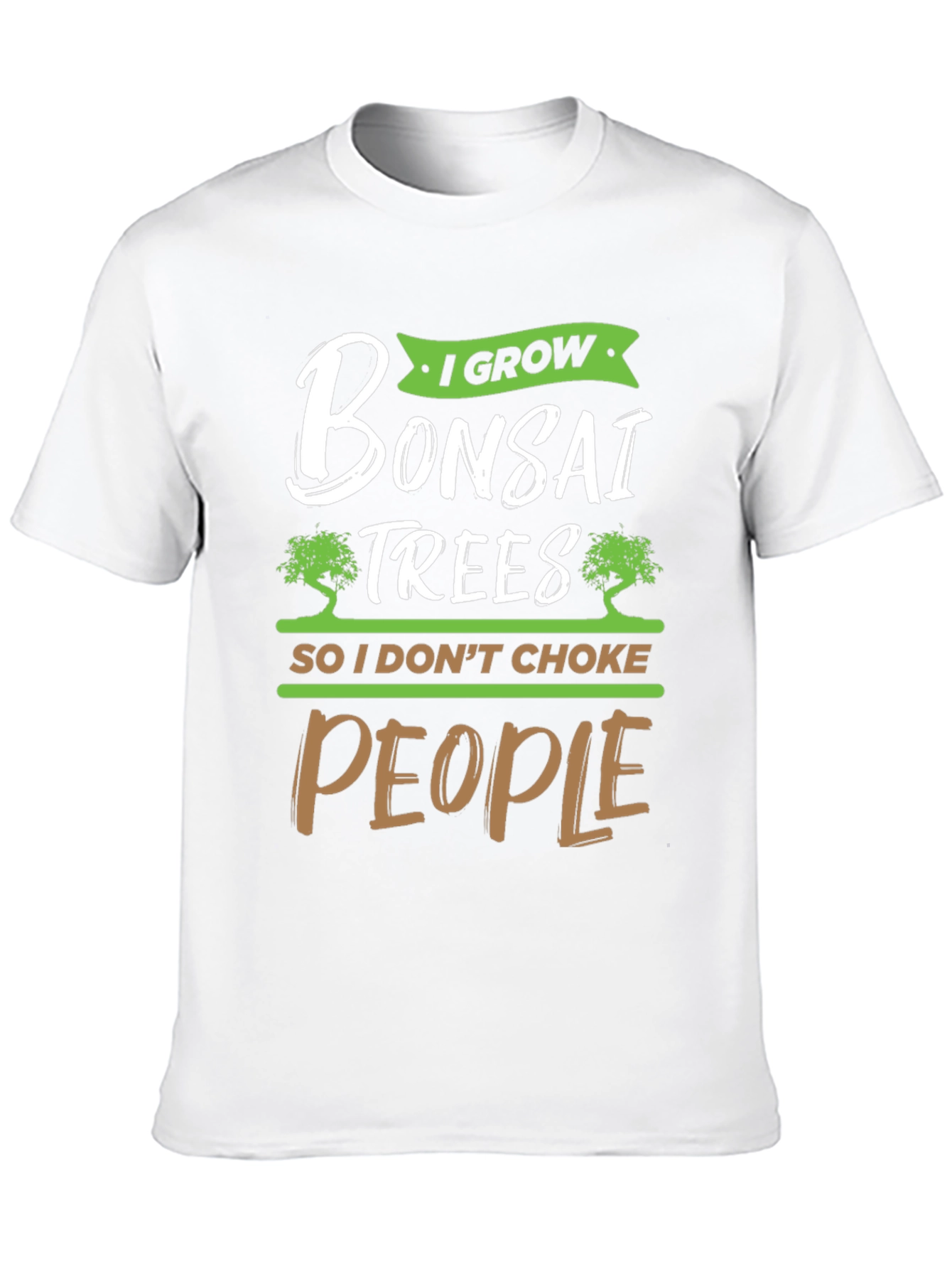 Black I Grow Bonsai Trees Funny Graphic Tee view 10