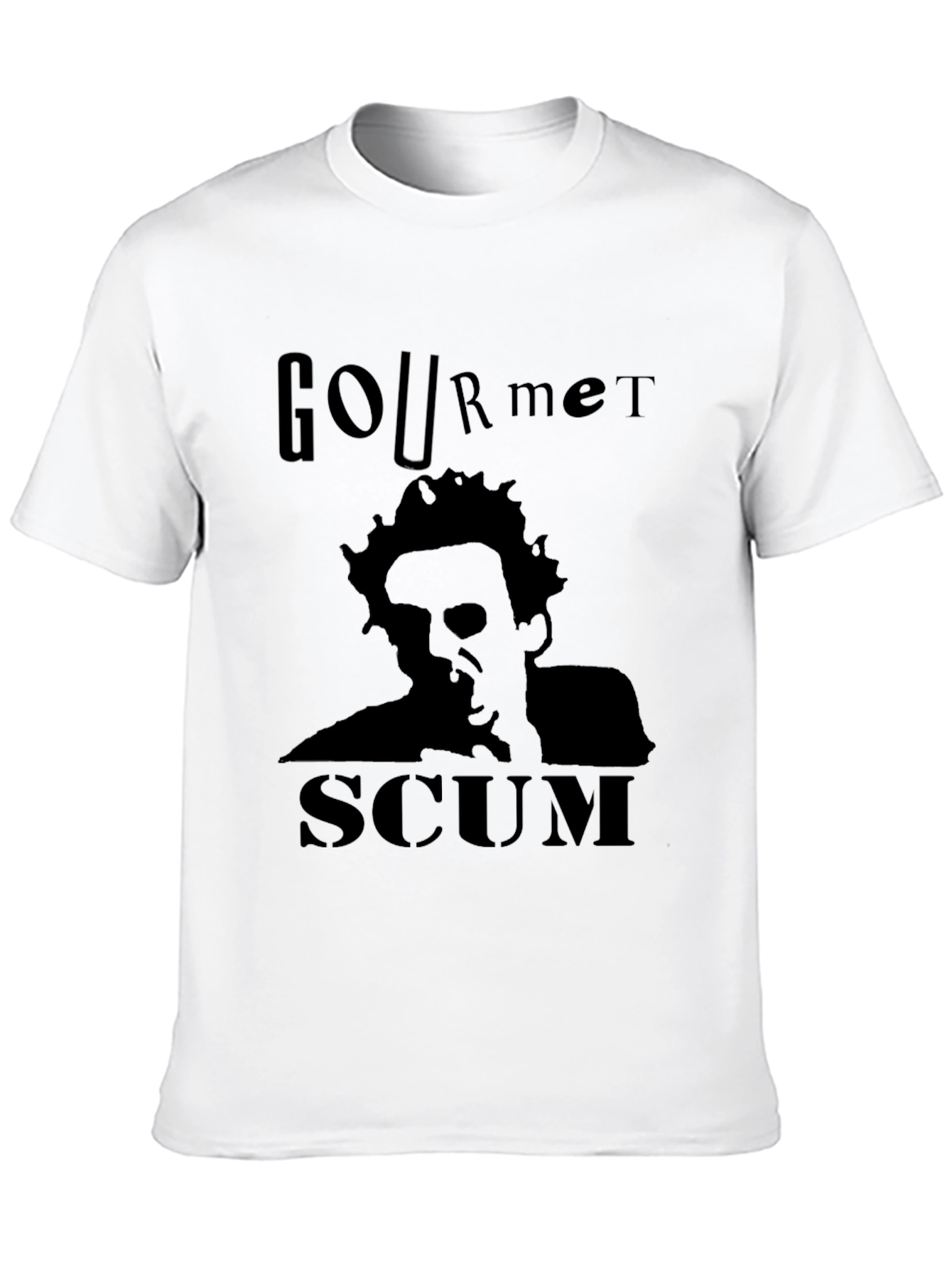 Black Gourmet Scum Black Graphic T-Shirt view 10