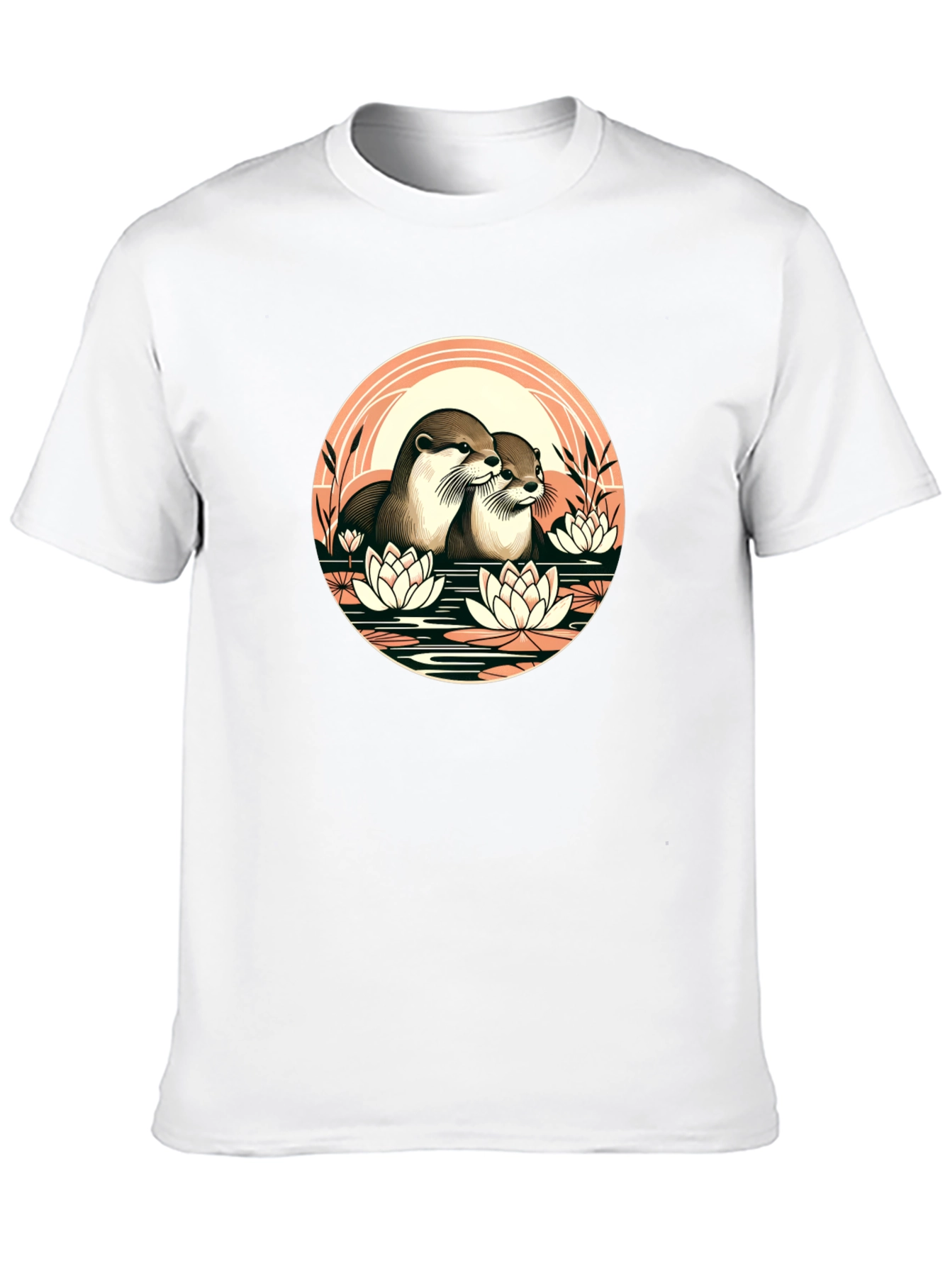 Black Otter Love T-Shirt - Nature Inspired Design view 10